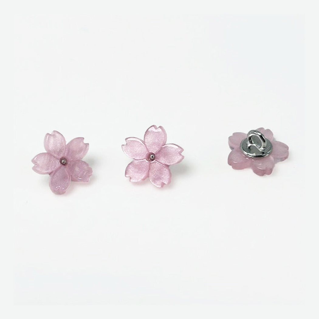 Bunli - DIY 10 Pack Notched Petal Pearl Sheen Button