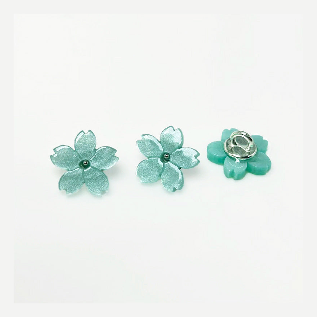 Bunli - DIY 10 Pack Notched Petal Pearl Sheen Button