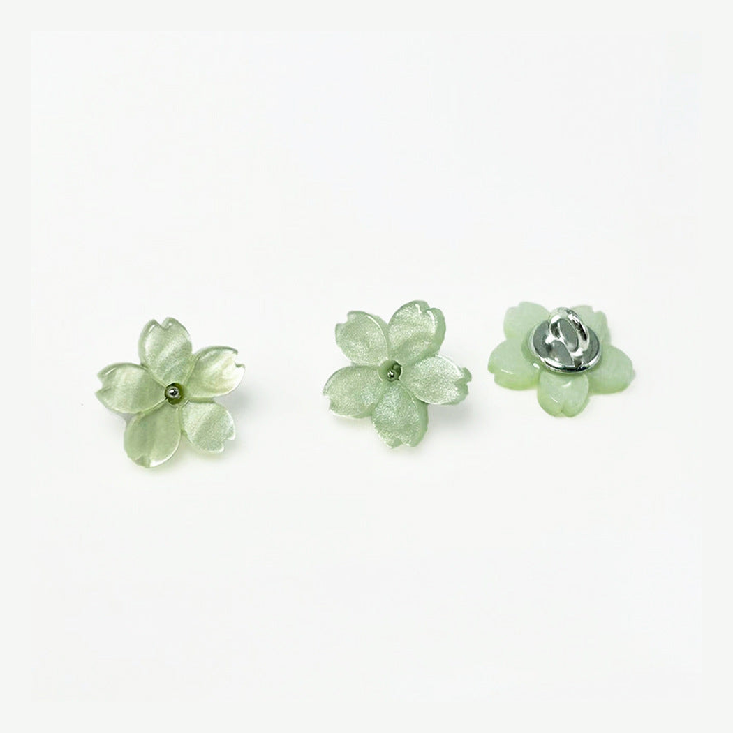 Bunli - DIY 10 Pack Notched Petal Pearl Sheen Button