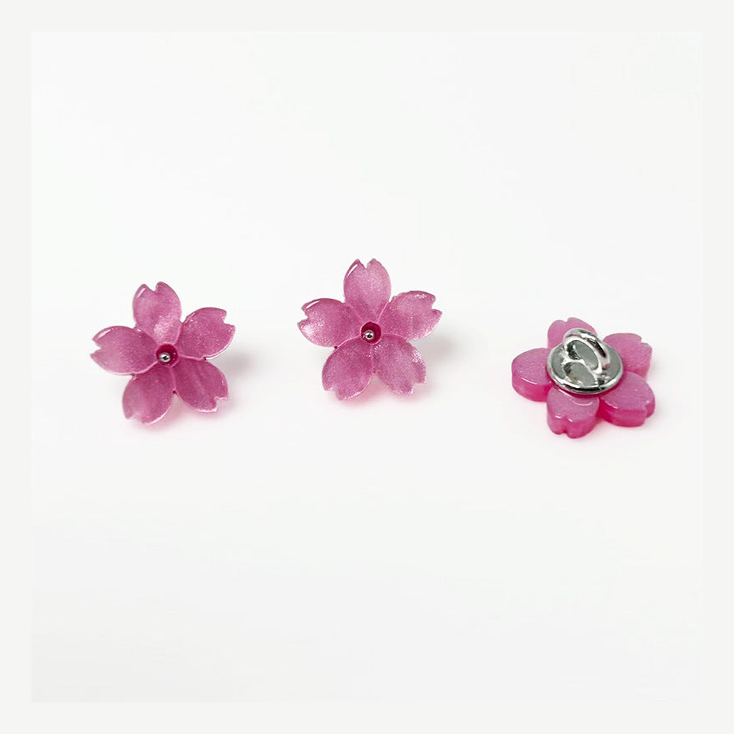 Bunli - DIY 10 Pack Notched Petal Pearl Sheen Button