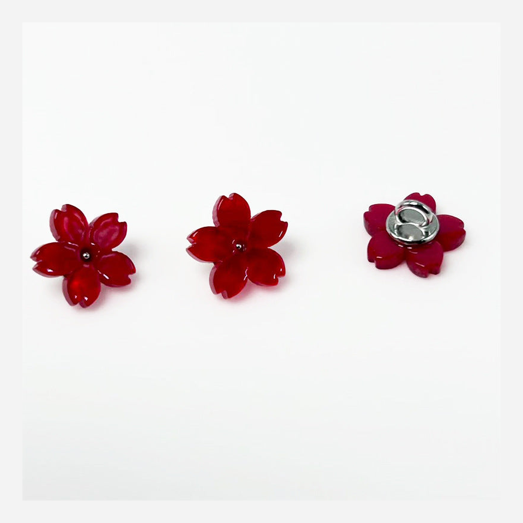 Bunli - DIY 10 Pack Notched Petal Pearl Sheen Button