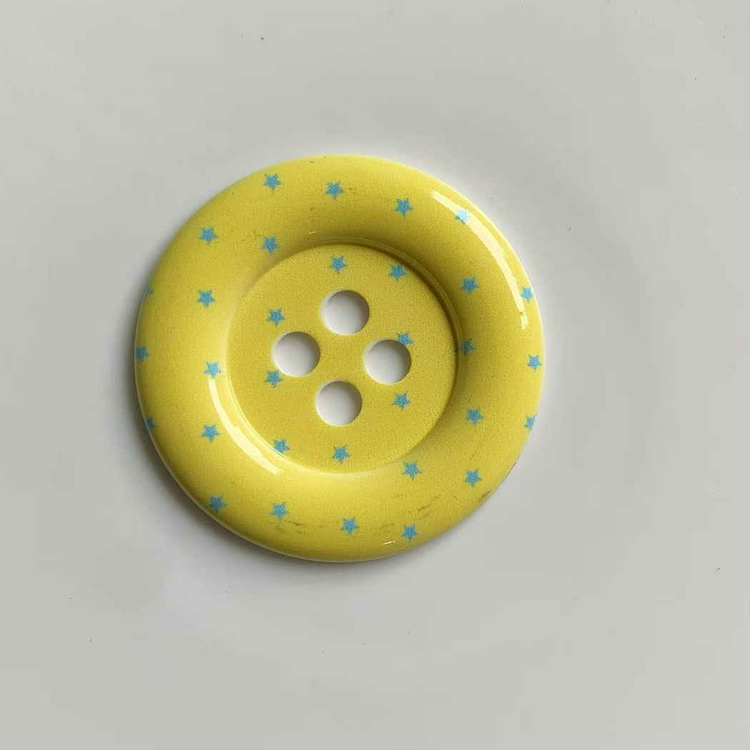 Bunli - DIY 10 Pack Round Printed Button