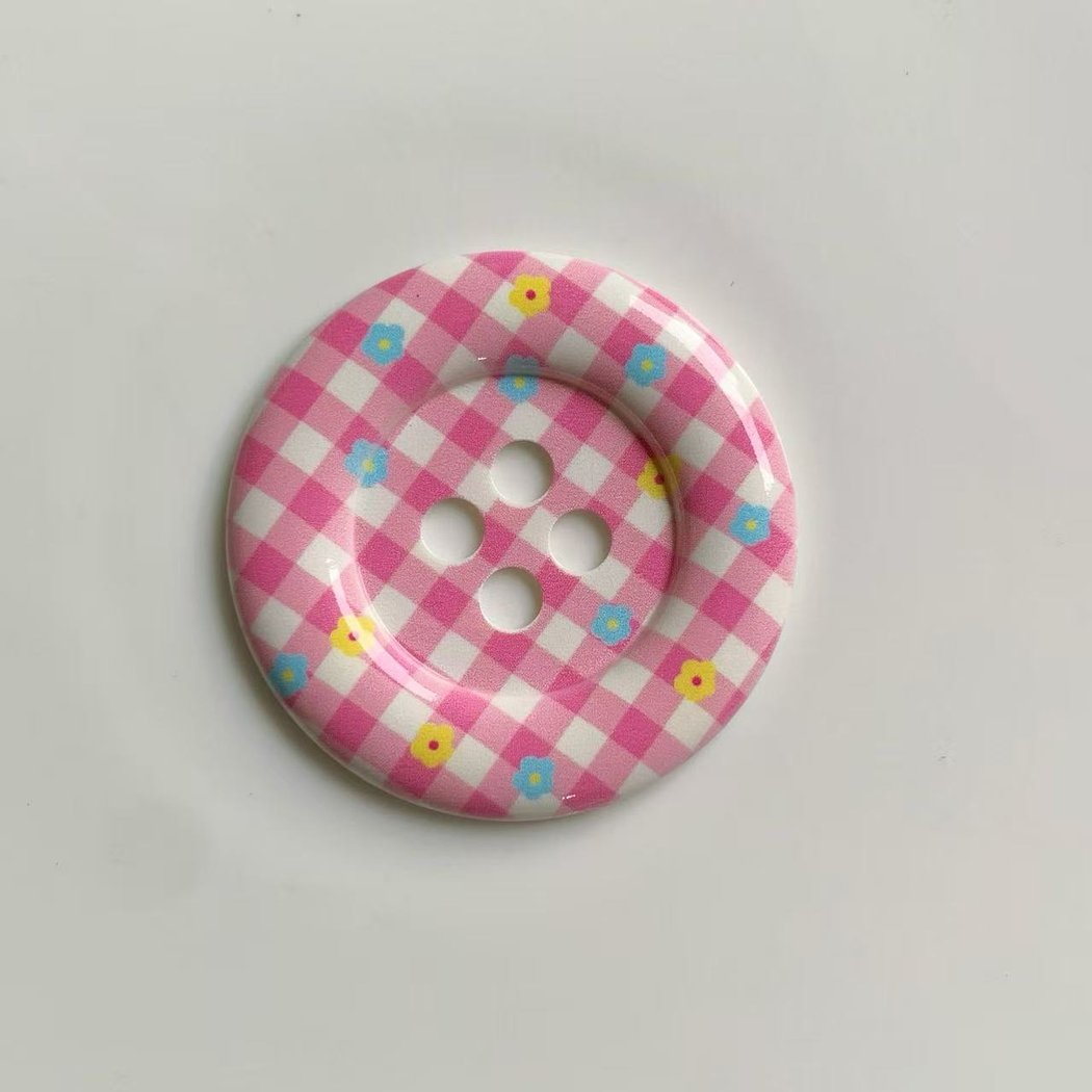 Bunli - DIY 10 Pack Round Printed Button