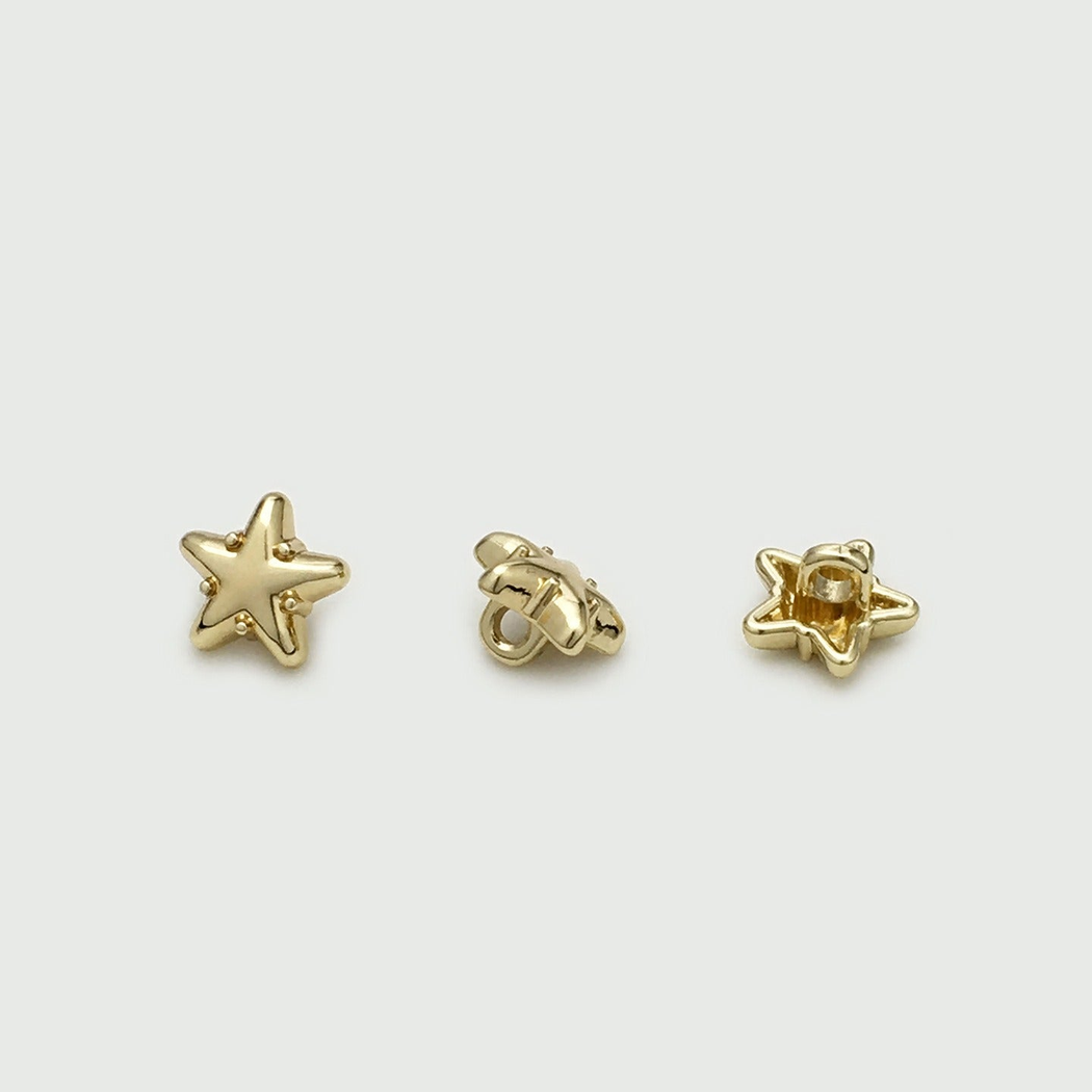 Bunli - DIY 10 Pack Raised Star Button