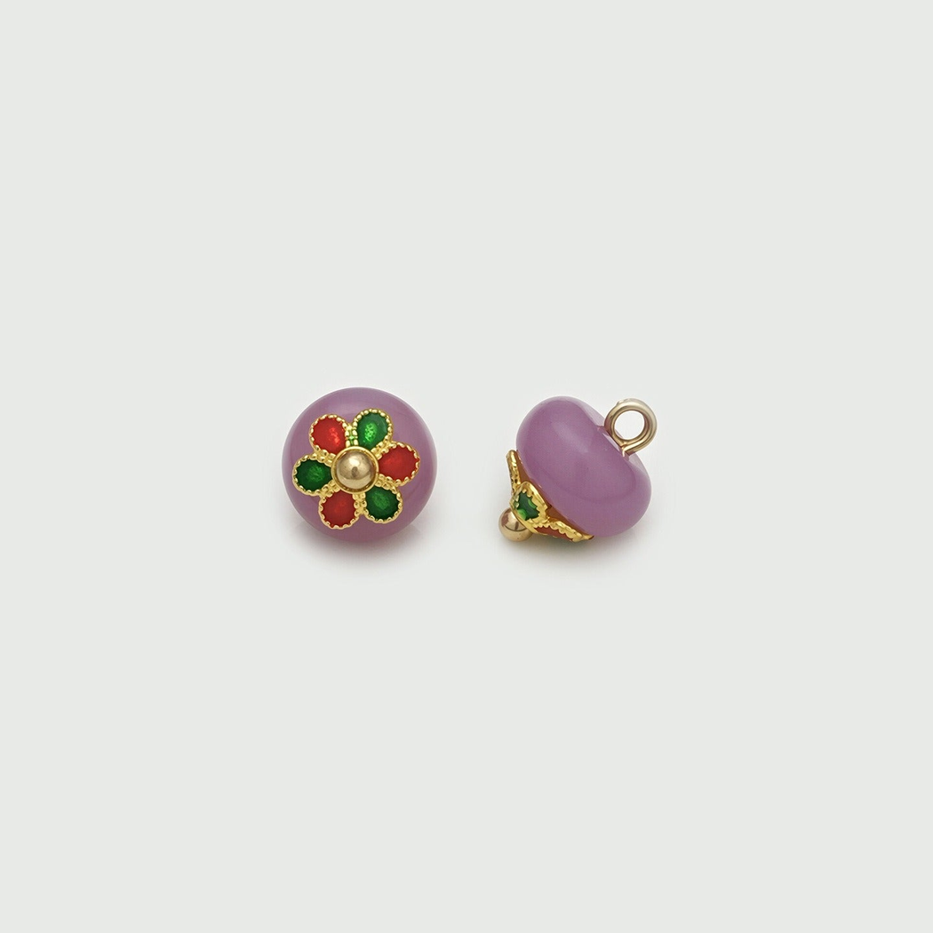 Bunli - DIY 10 Pack Glossy Five Petal Button