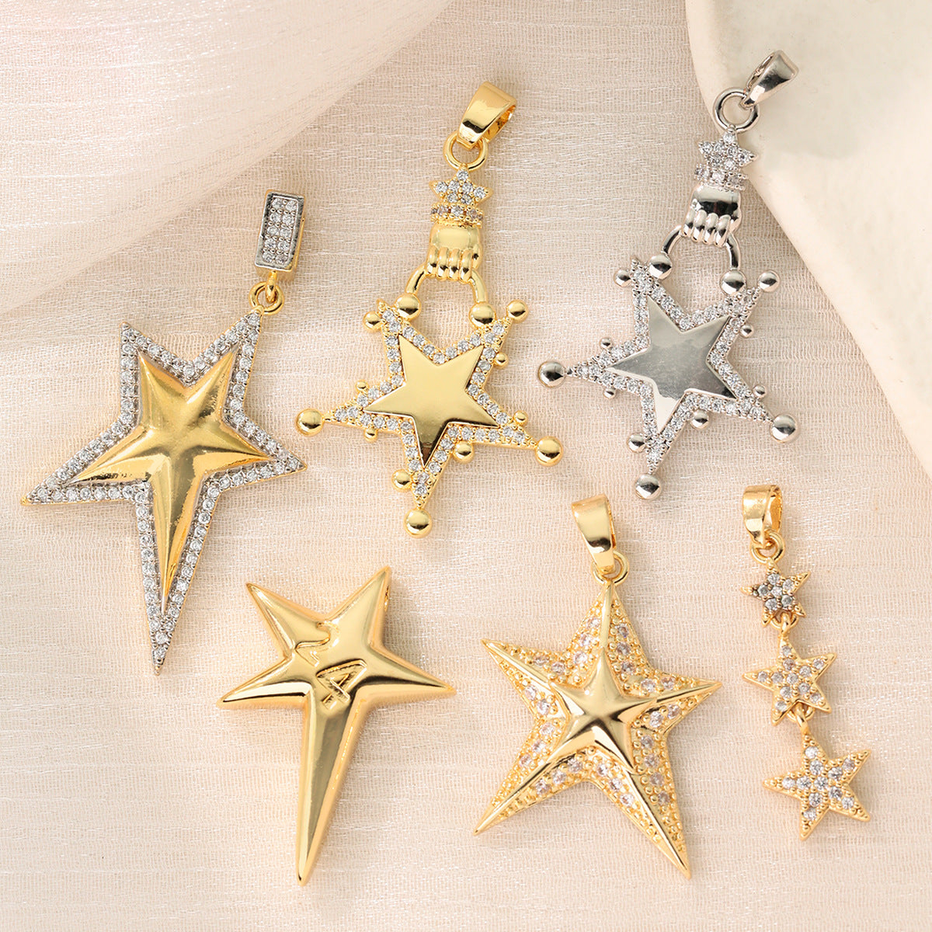 Elvane - Dimensional Five-Point Star Pendant Only