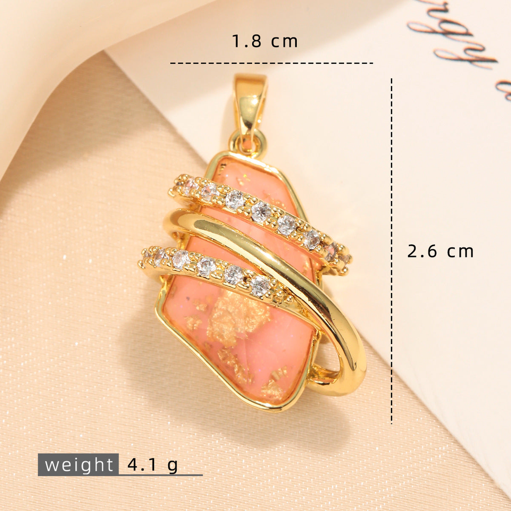 Elvane - Curved-Band Irregular-Shaped Pendant Only
