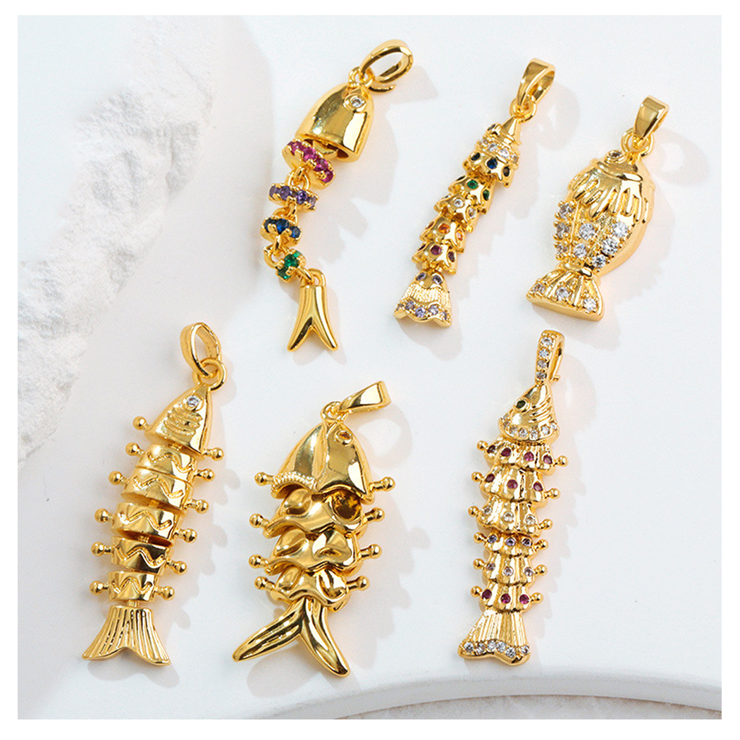 Elvane - Articulated Fish-Shaped Pendant Only