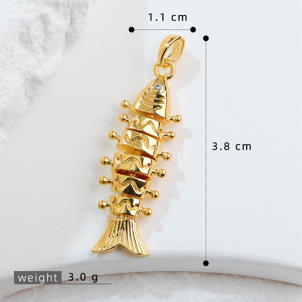 Elvane - Articulated Fish-Shaped Pendant Only