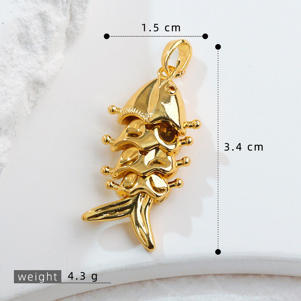Elvane - Articulated Fish-Shaped Pendant Only