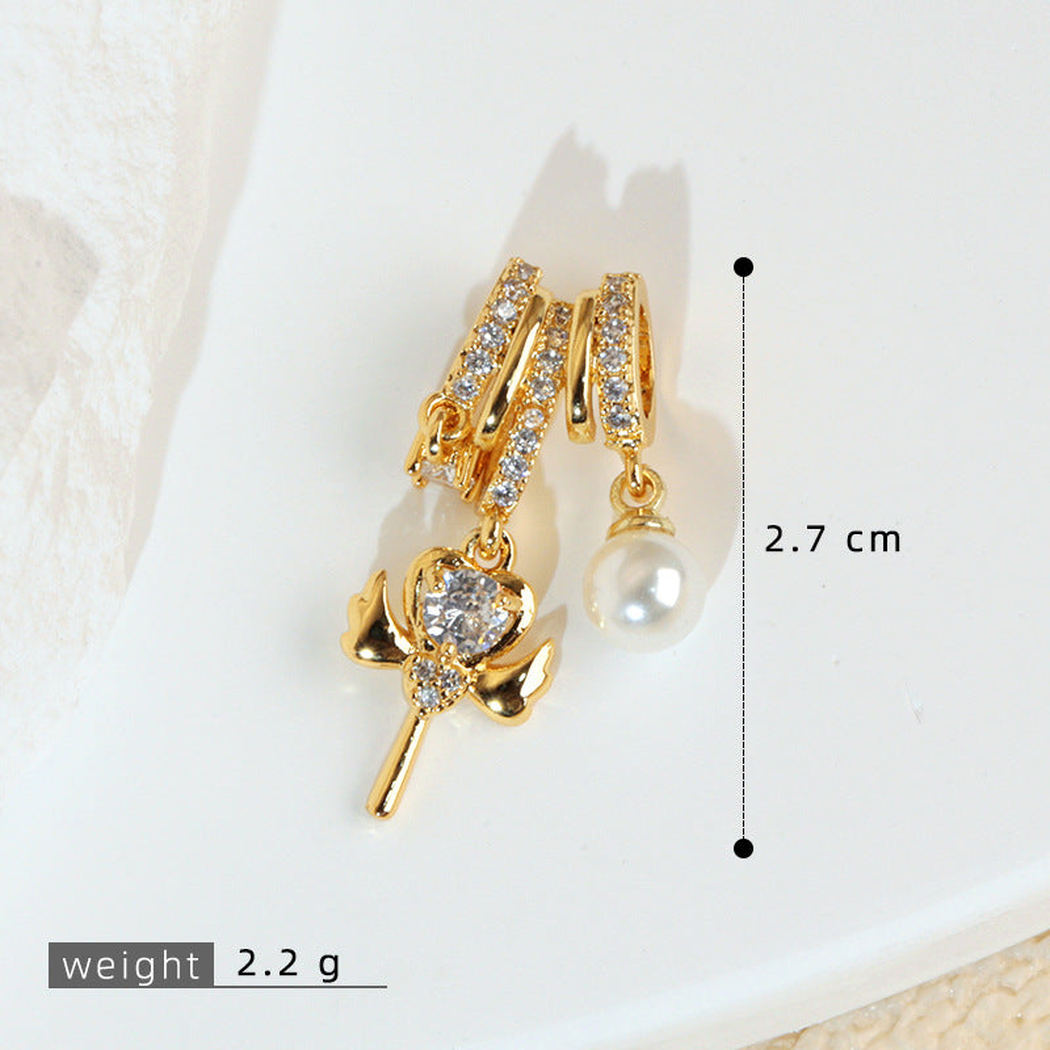 Elvane - Pearl-Shaped Twin-Drop Pendant Only