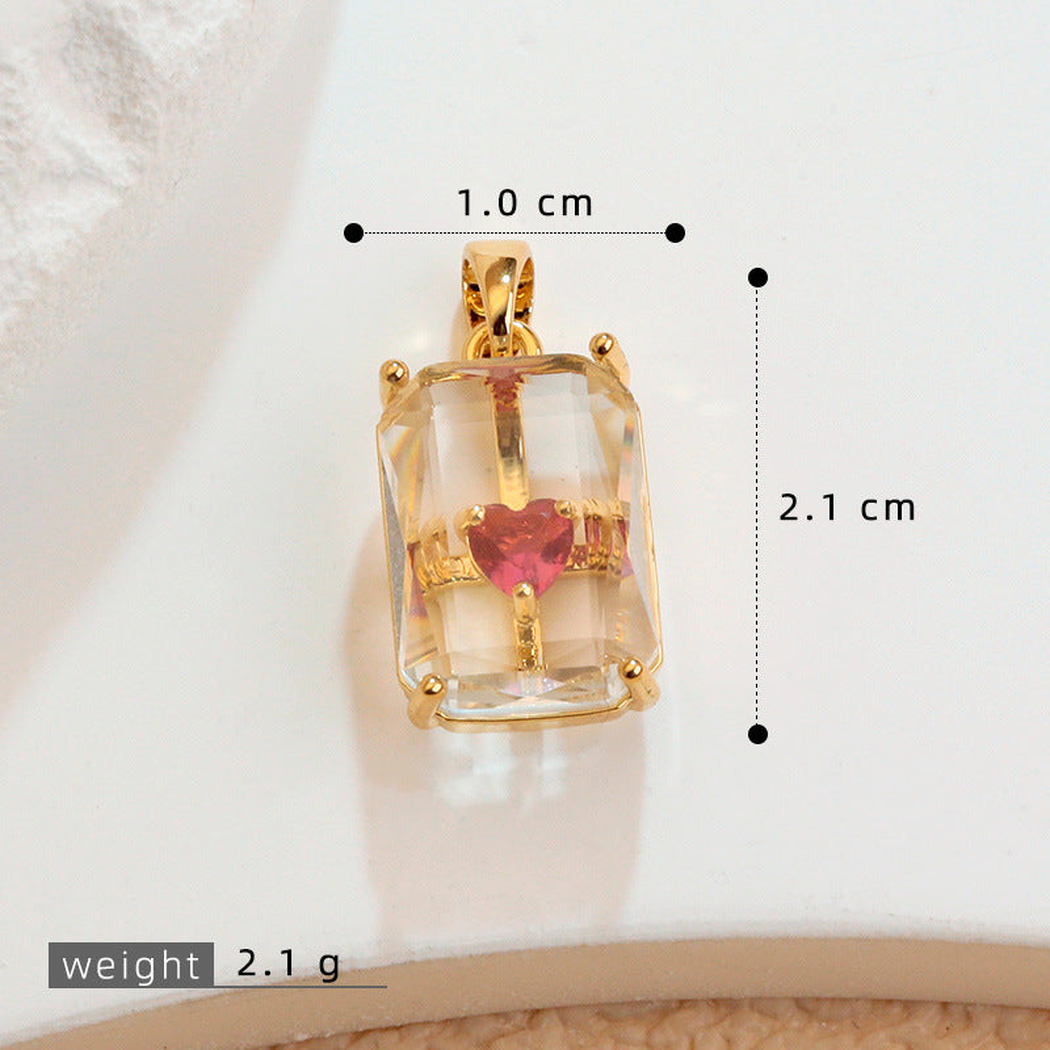 Elvane - Transparent Heart Motif Pendant Only