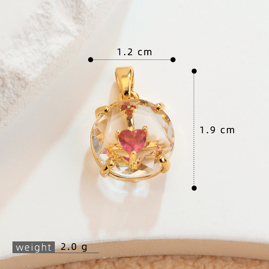 Elvane - Transparent Heart Motif Pendant Only