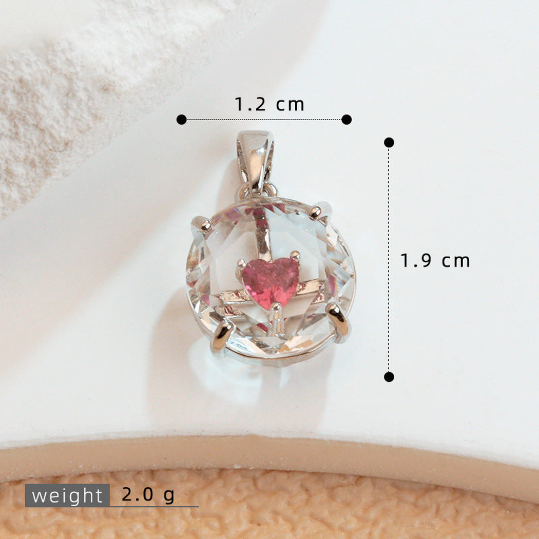 Elvane - Transparent Heart Motif Pendant Only