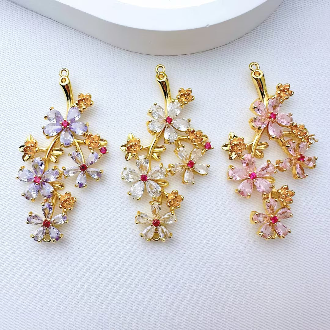 Elvane - Five-Petal Floral Branch Pendant Only
