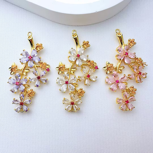 Elvane - Five-Petal Floral Branch Pendant Only