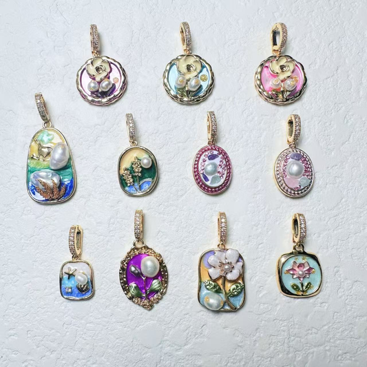 Elvane - Multicolor Painterly Pendant Only