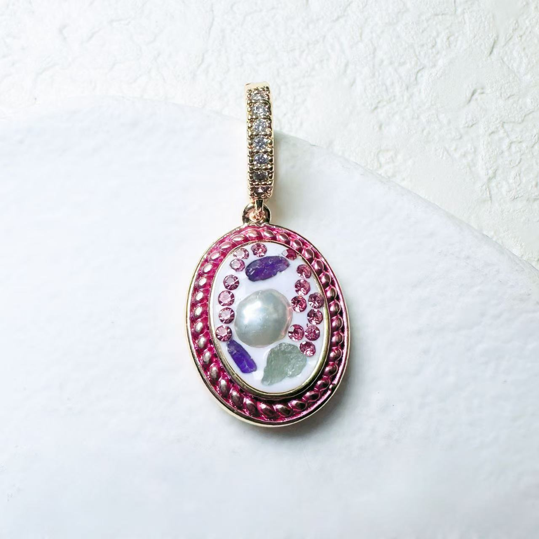 Elvane - Multicolor Painterly Pendant Only