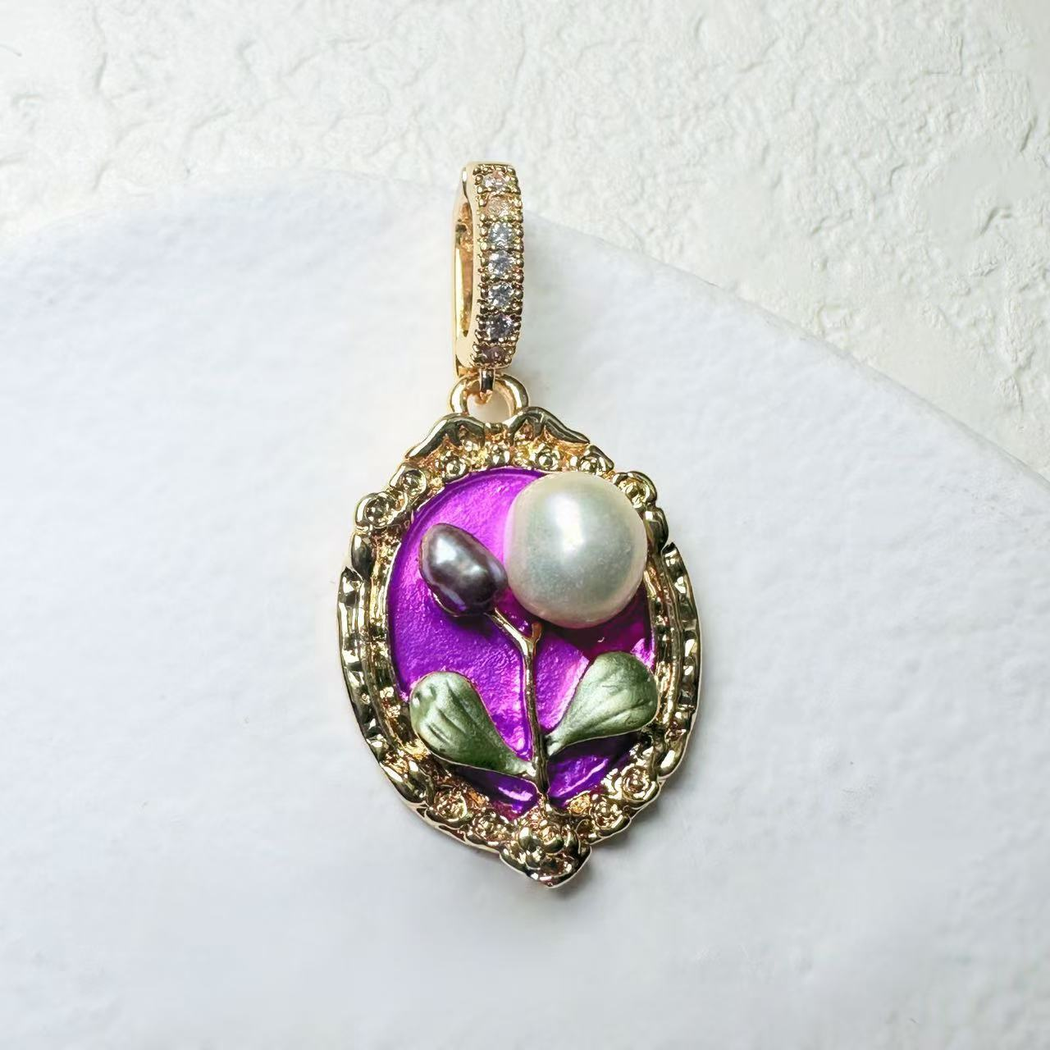 Elvane - Multicolor Painterly Pendant Only