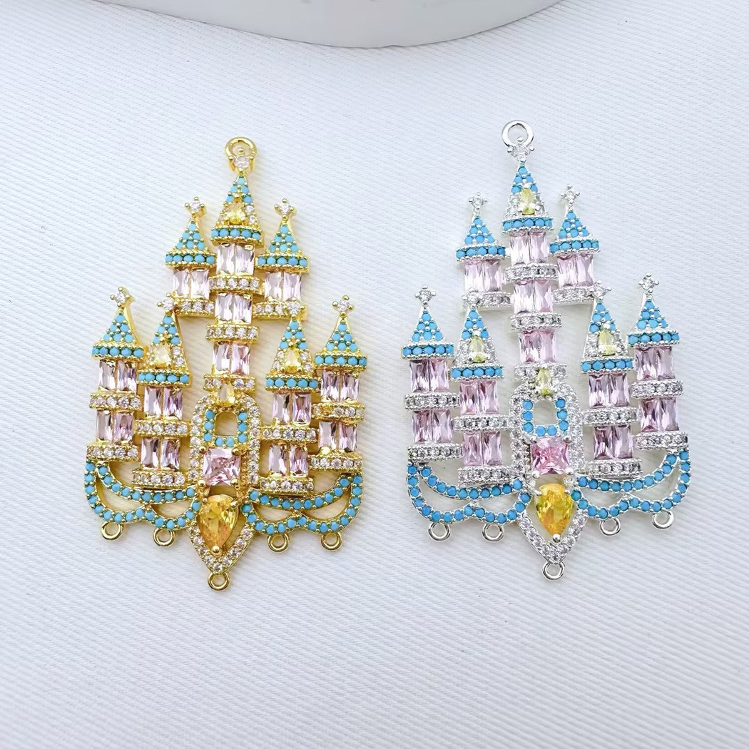 Elvane - Multicolor Castle Pendant Only