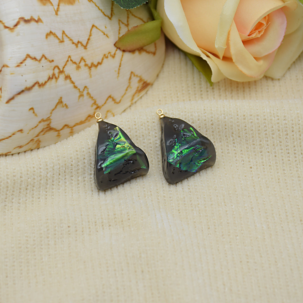 Elvane - Iridescent Freeform Pendant Only