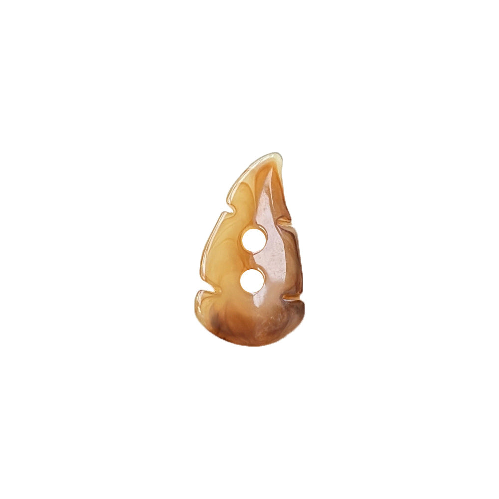 Single amber leaf button front