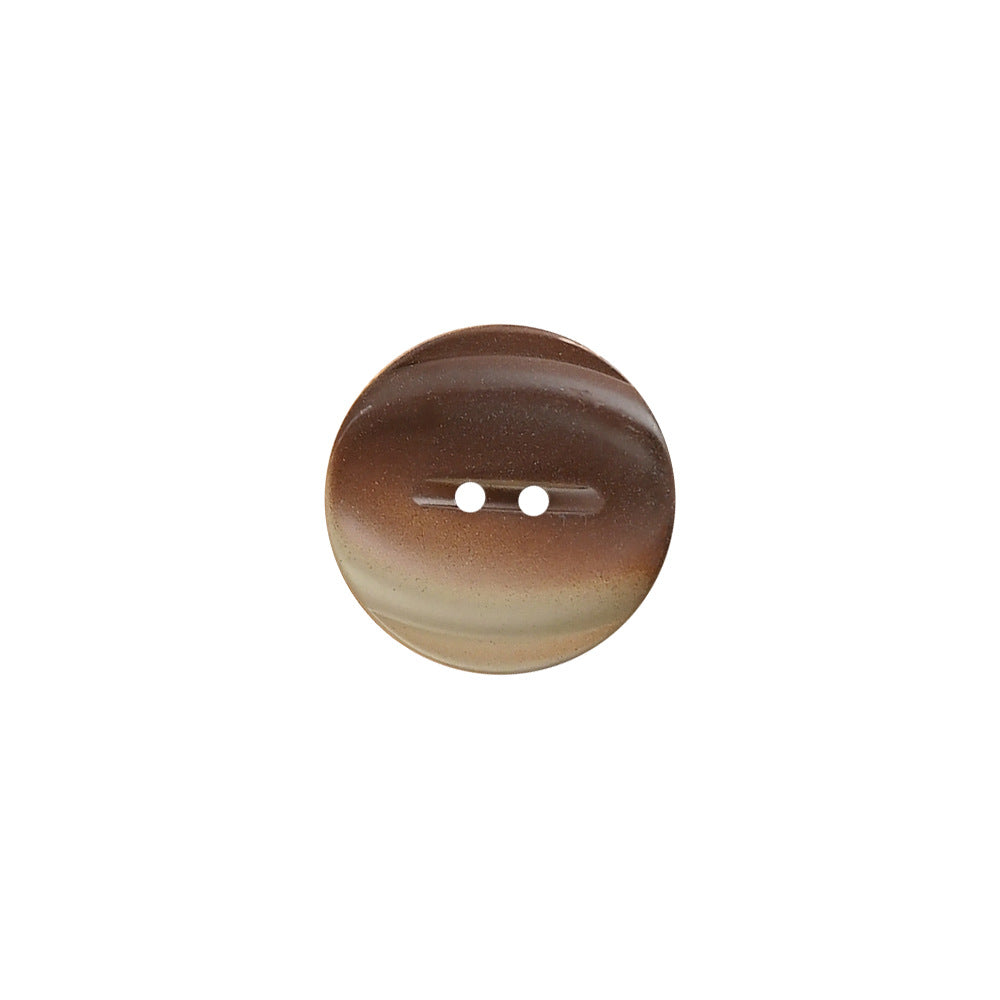 Olive-brown tonal-band button isolated front view