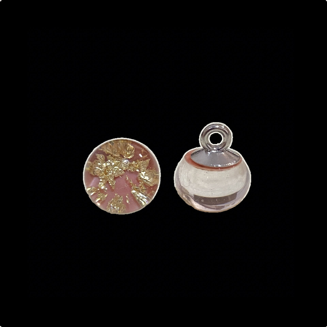 bunli oval gilded swirl shank button complete product display
