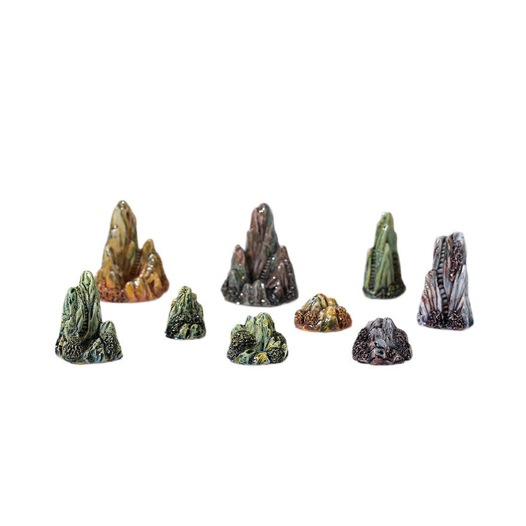 objella colorful faux rock aquarium miniature complete product display