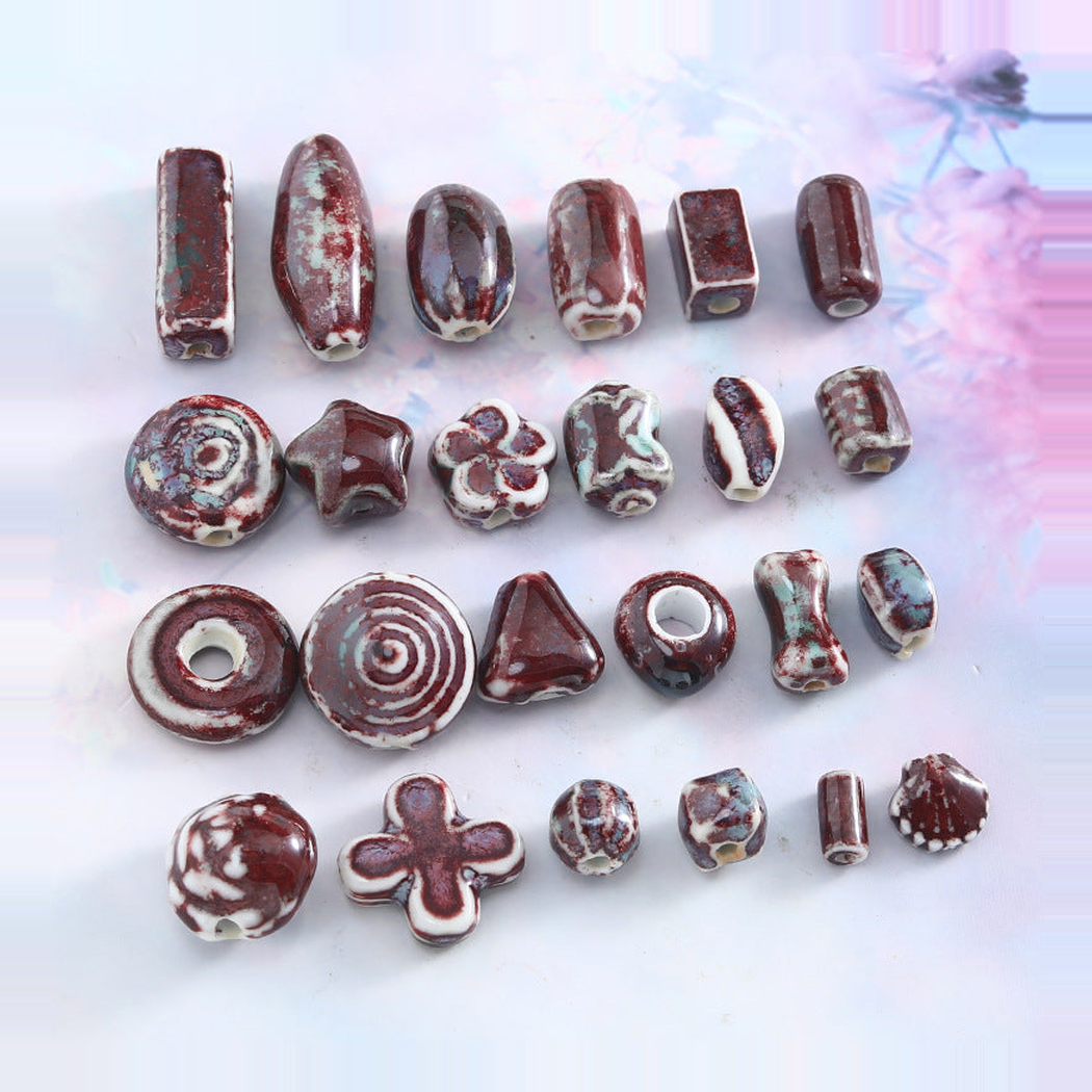chivy random glaze mixed shape bead complete product display