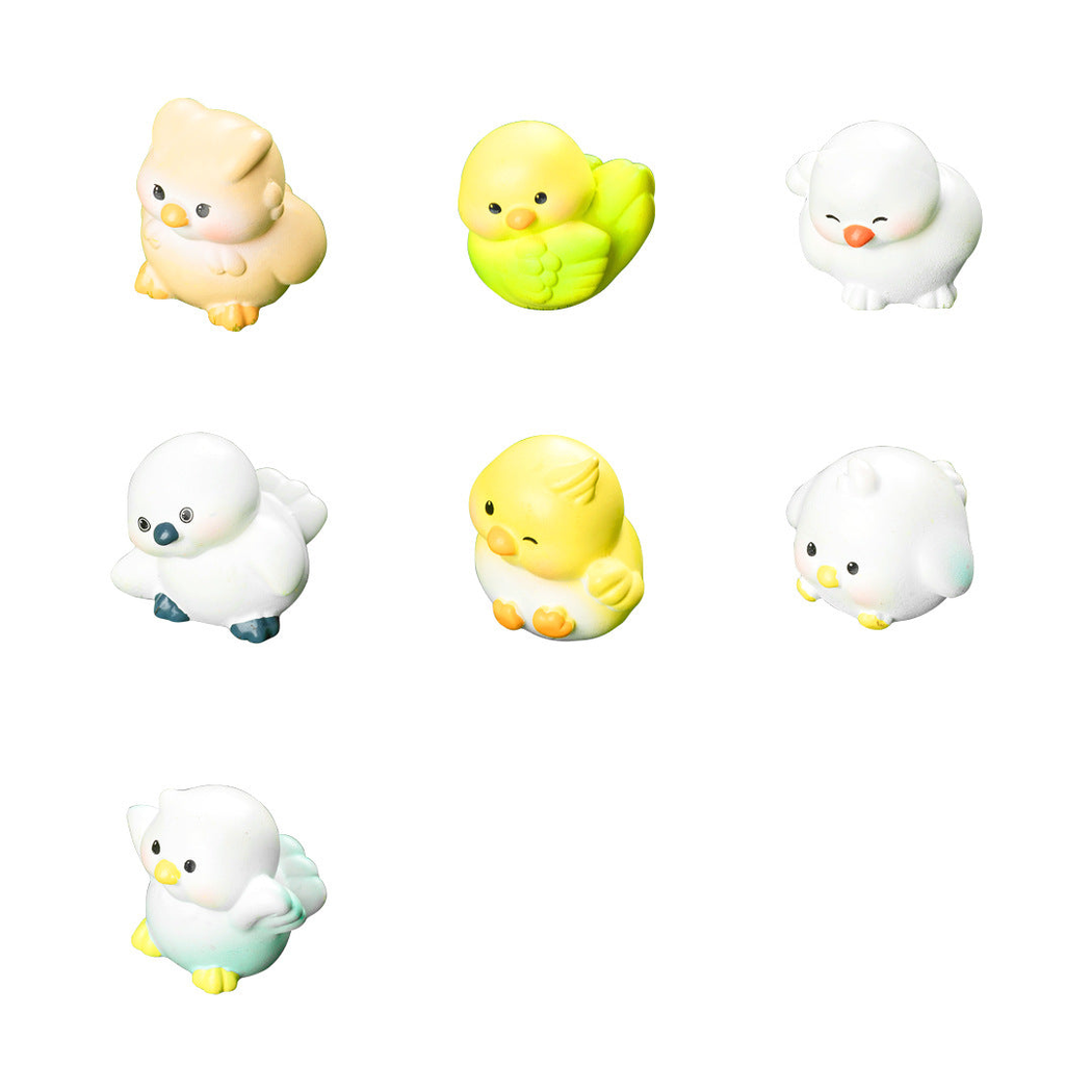 objella colorful seven bird figurine complete product display
