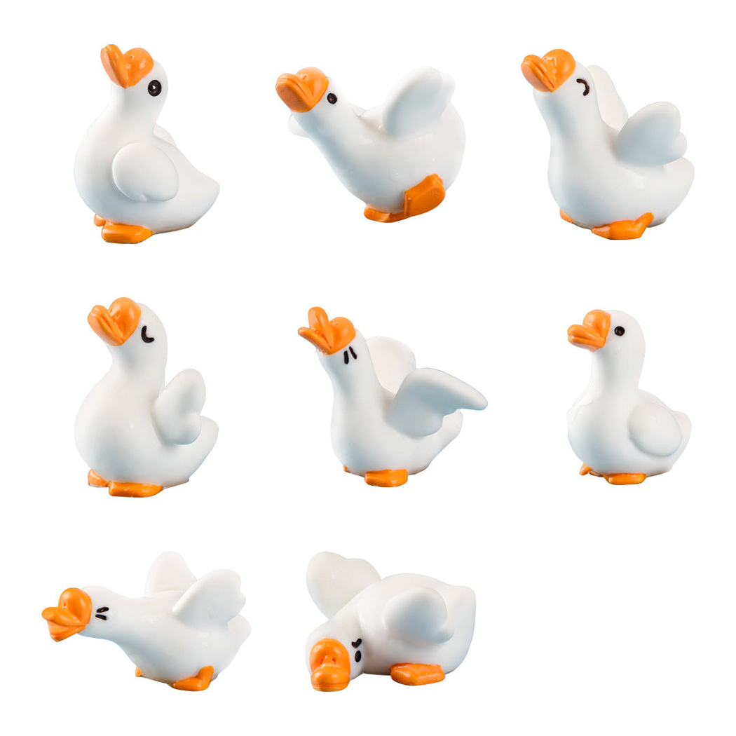 objella white goose eight expression figurine complete product display