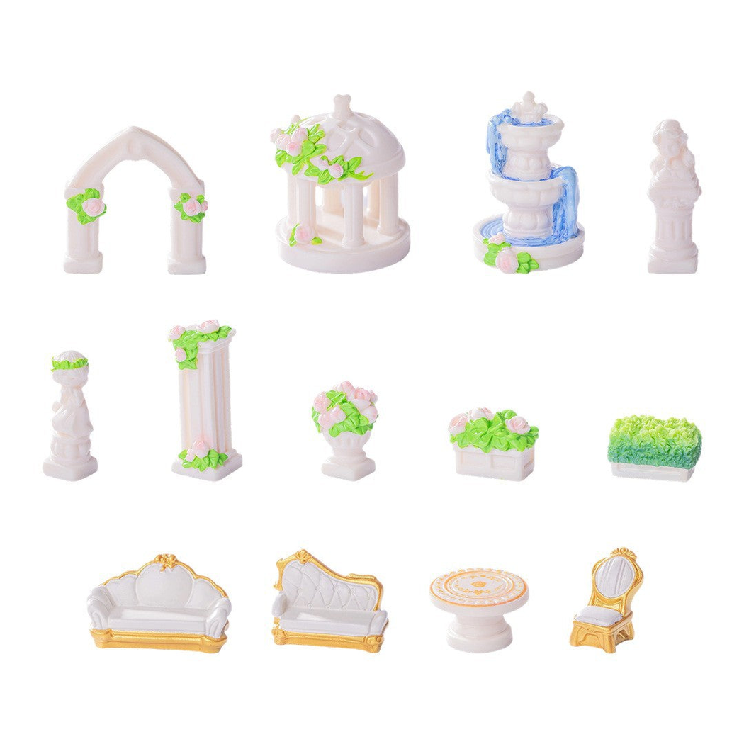 objella european garden thirteen piece miniature complete product display