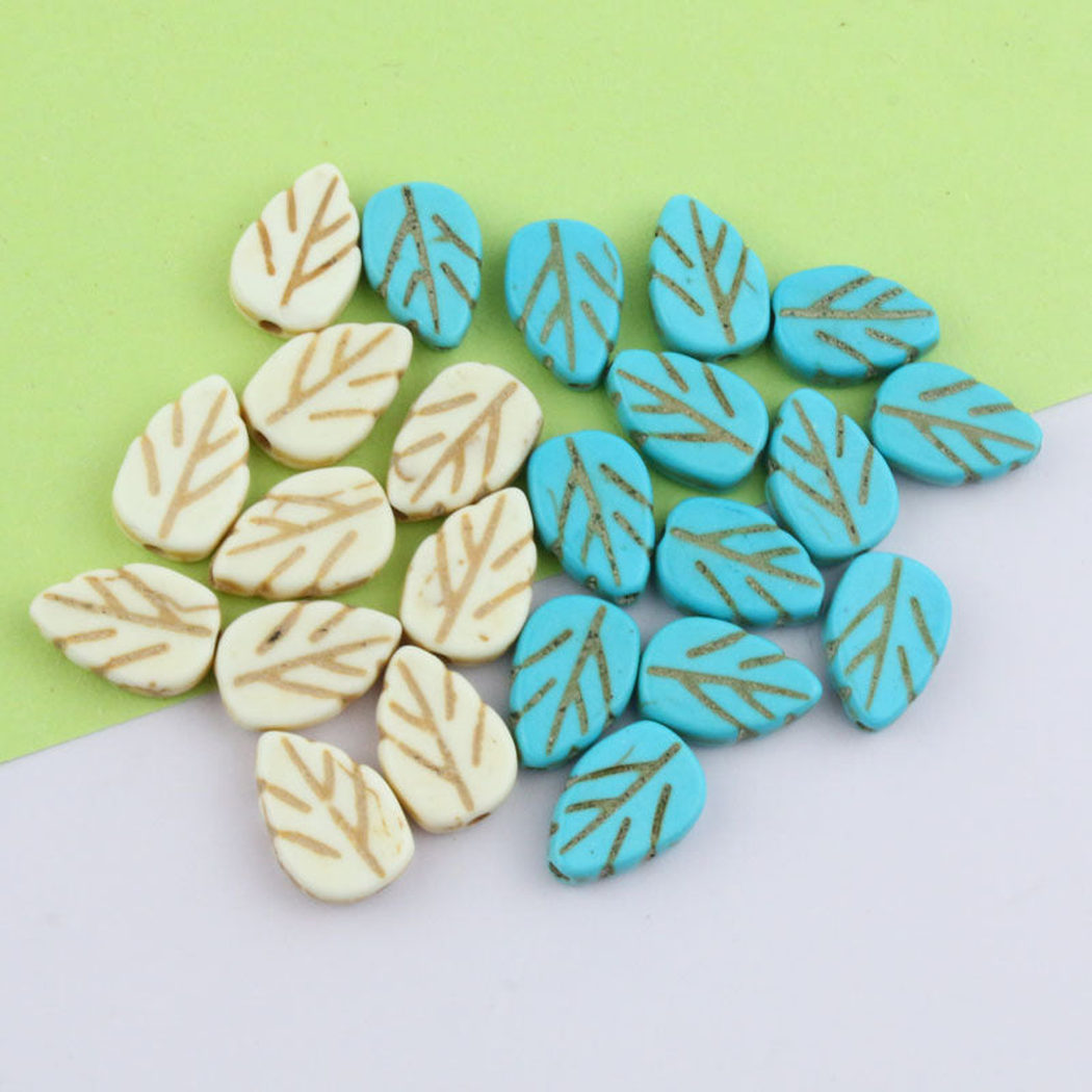 chivy - colorful leaf through-hole bead staged product scene