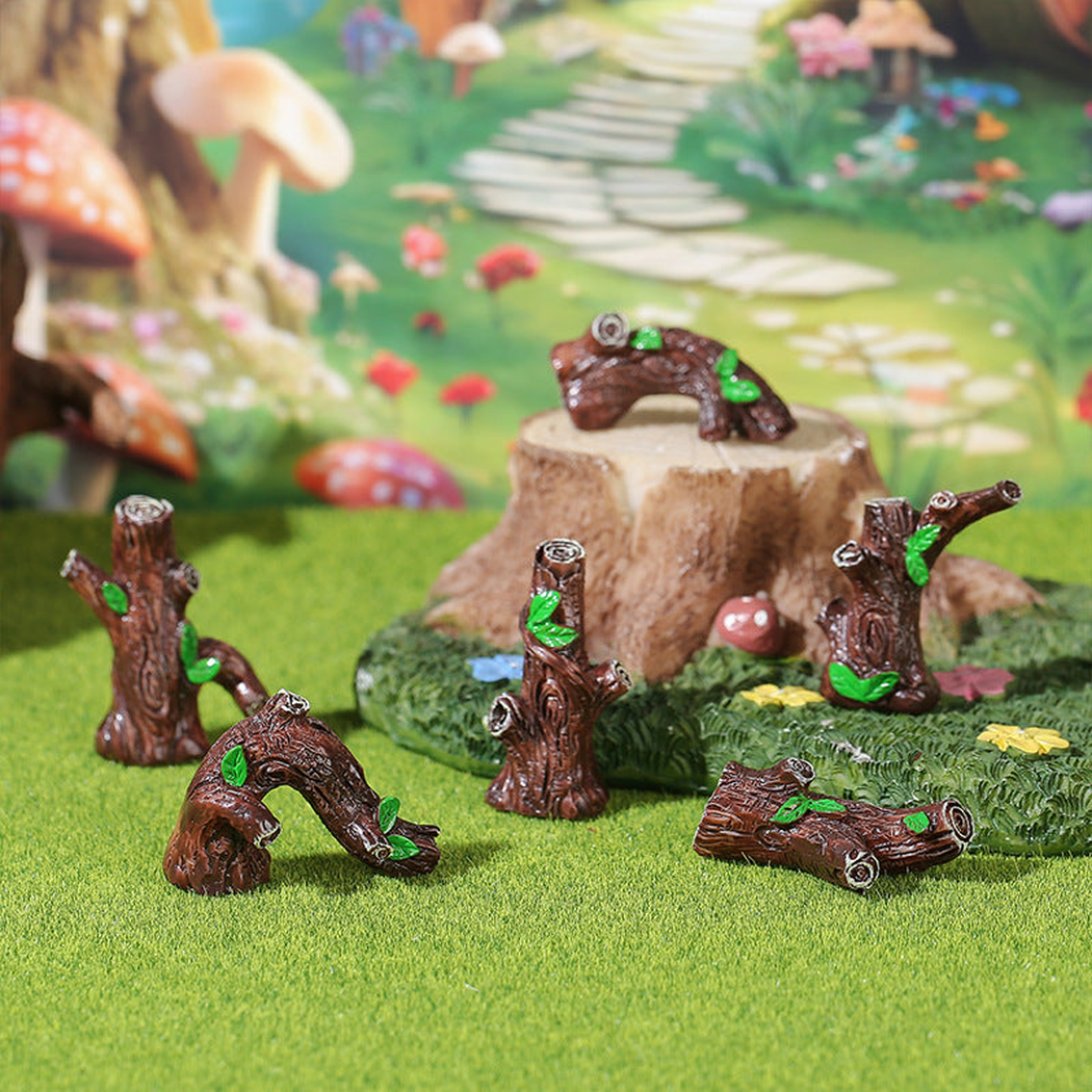 objella - realistic six-style tree-stump miniature staged product scene