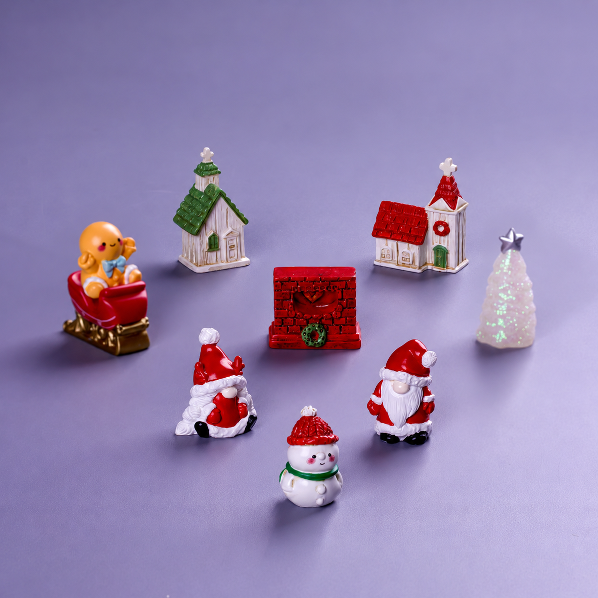 Objella Christmas Character Scene Miniature complete group scene