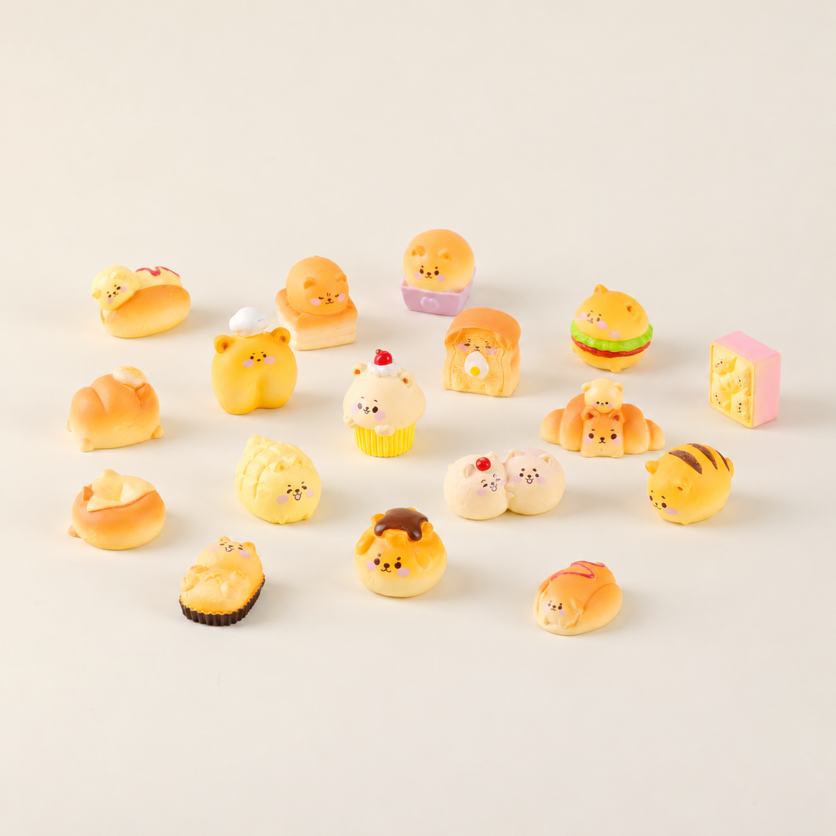 Objella Bread Dog Seventeen-Style Figurine complete group scene