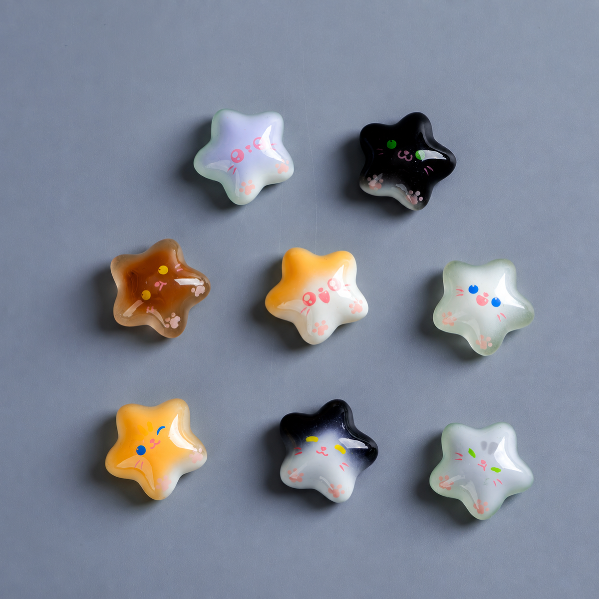 Chivy Glow Eight-Style Cat Star Embellishment complete group scene
