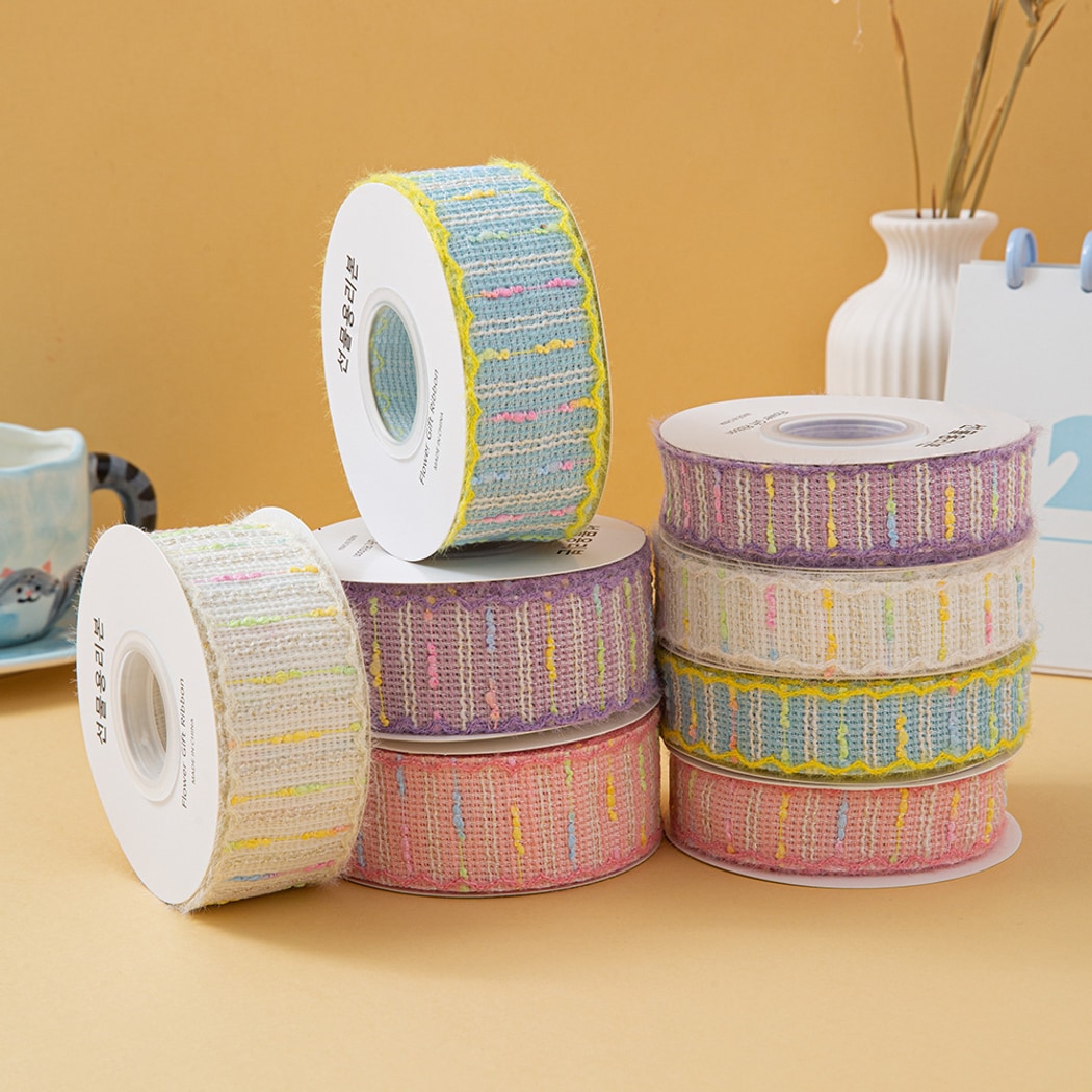 Rivora - DIY Macaron Style Checked Ribbon Trim