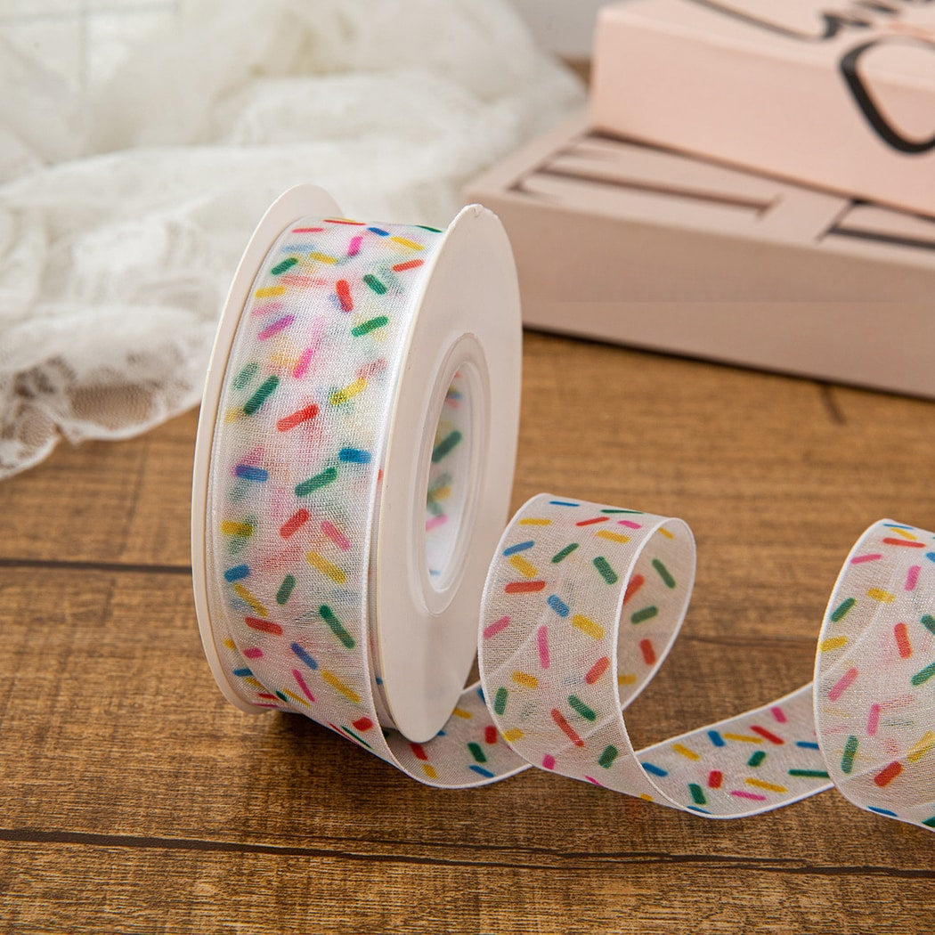 Rivora - DIY Sheer Polka Dot Decorative Gift Ribbon