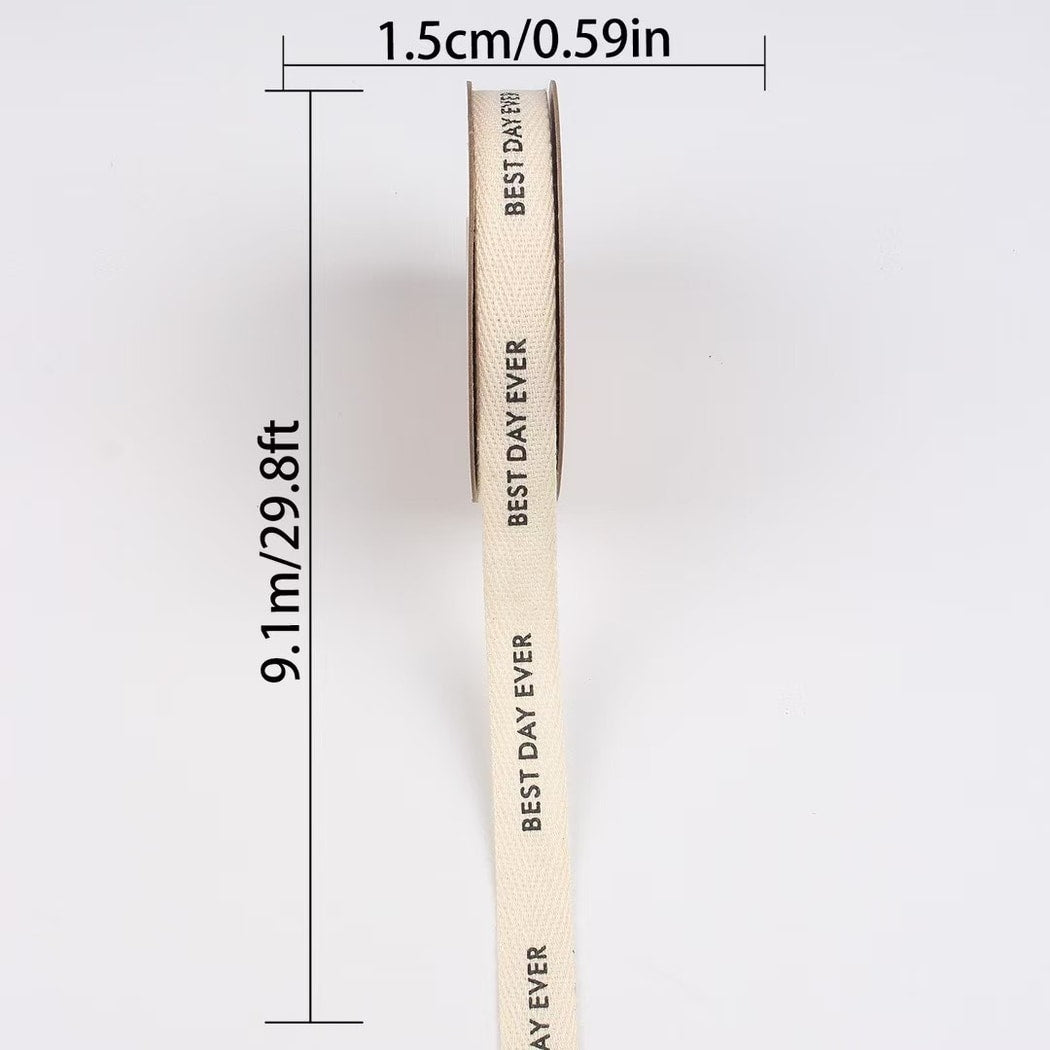Rivora - DIY Decorative Herringbone Printed Trim Ribbon