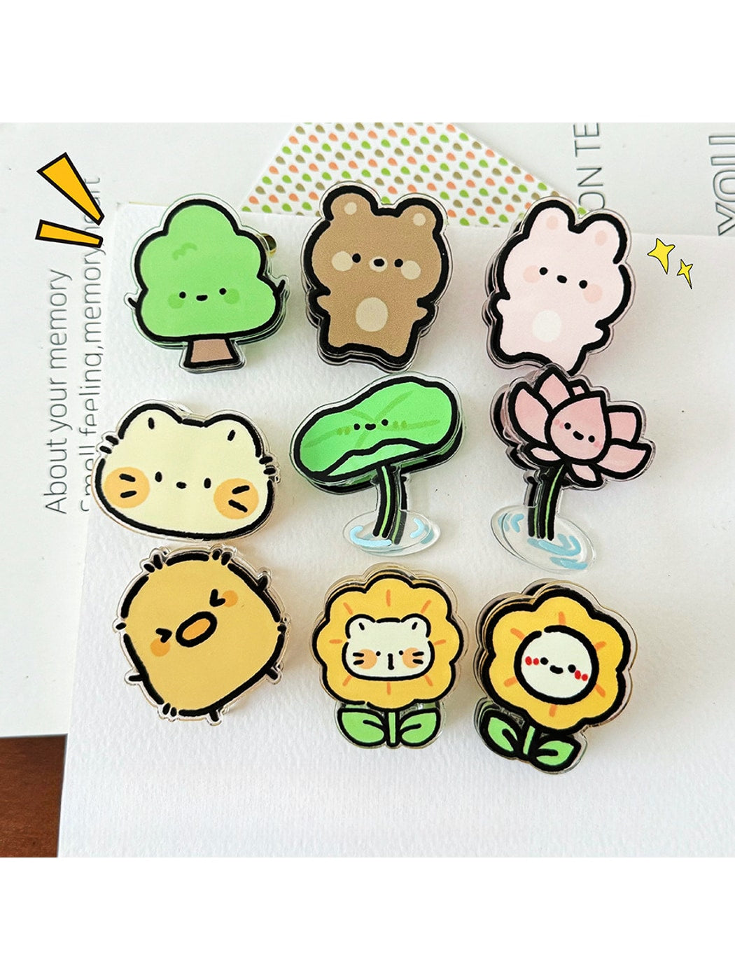 Clemi - Cute Acrylic Plant and Animal Planner Clip Oria & Co