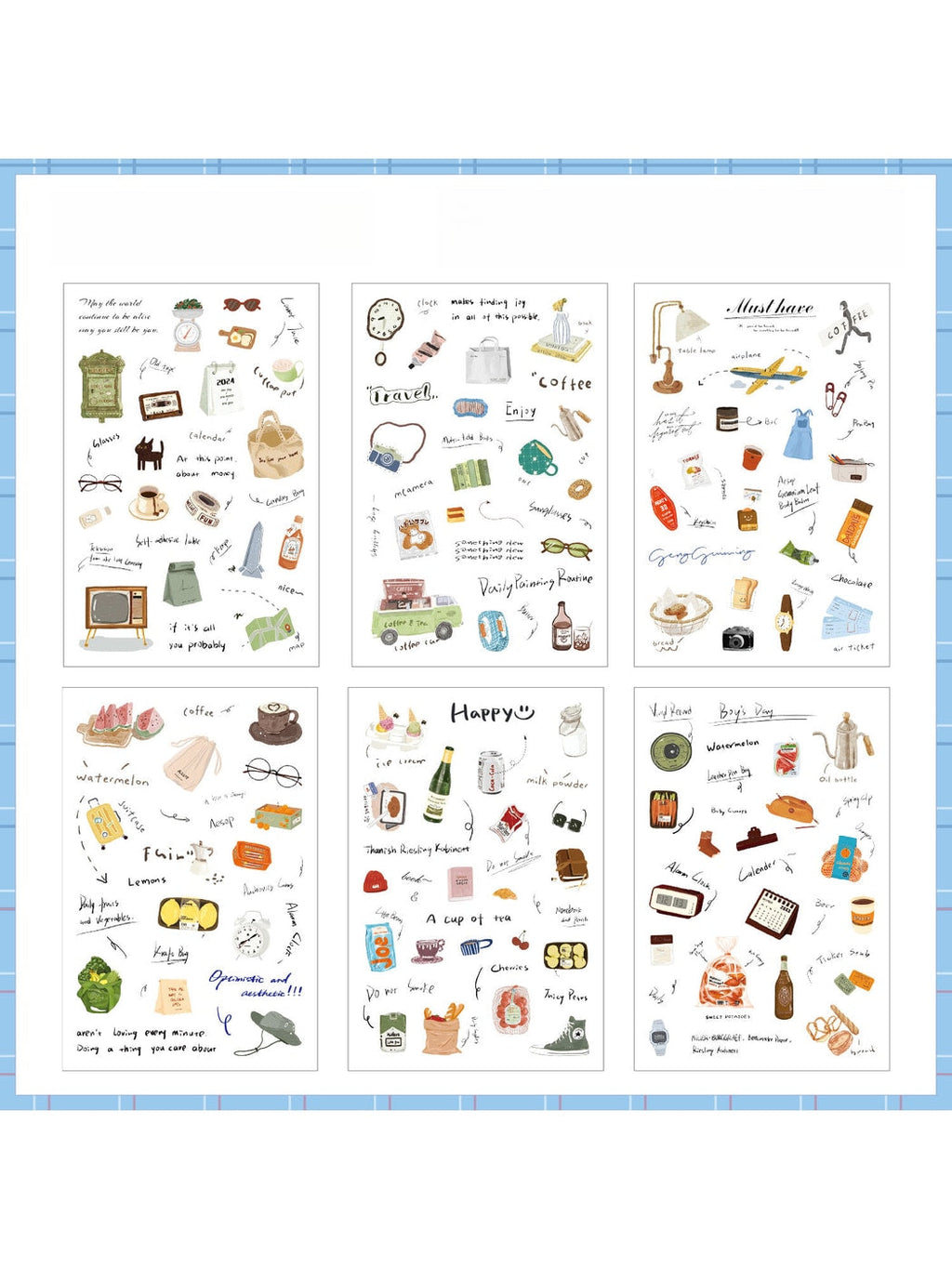 Lunira - Printed Cute Collage Decorative Stickers Pack Oria & Co