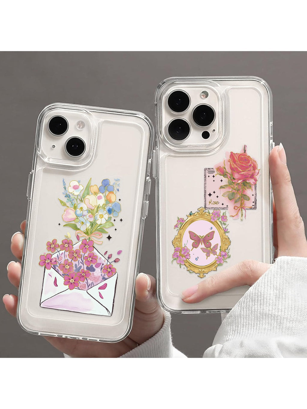 Lunira - 50 Piece Floral Foil Decorative Stickers pack Oria & Co