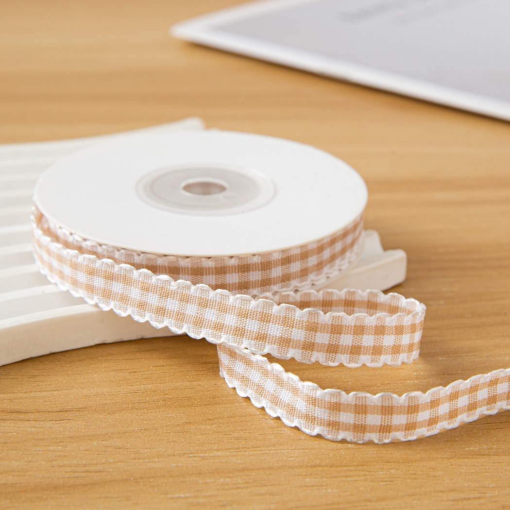 Rivora - DIY Plaid Wave Edge Decorative Trim Ribbon