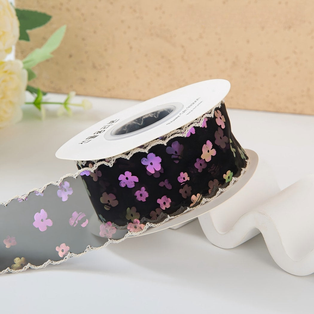Rivora - DIY Sequin Floral Tulle Trim Ribbon