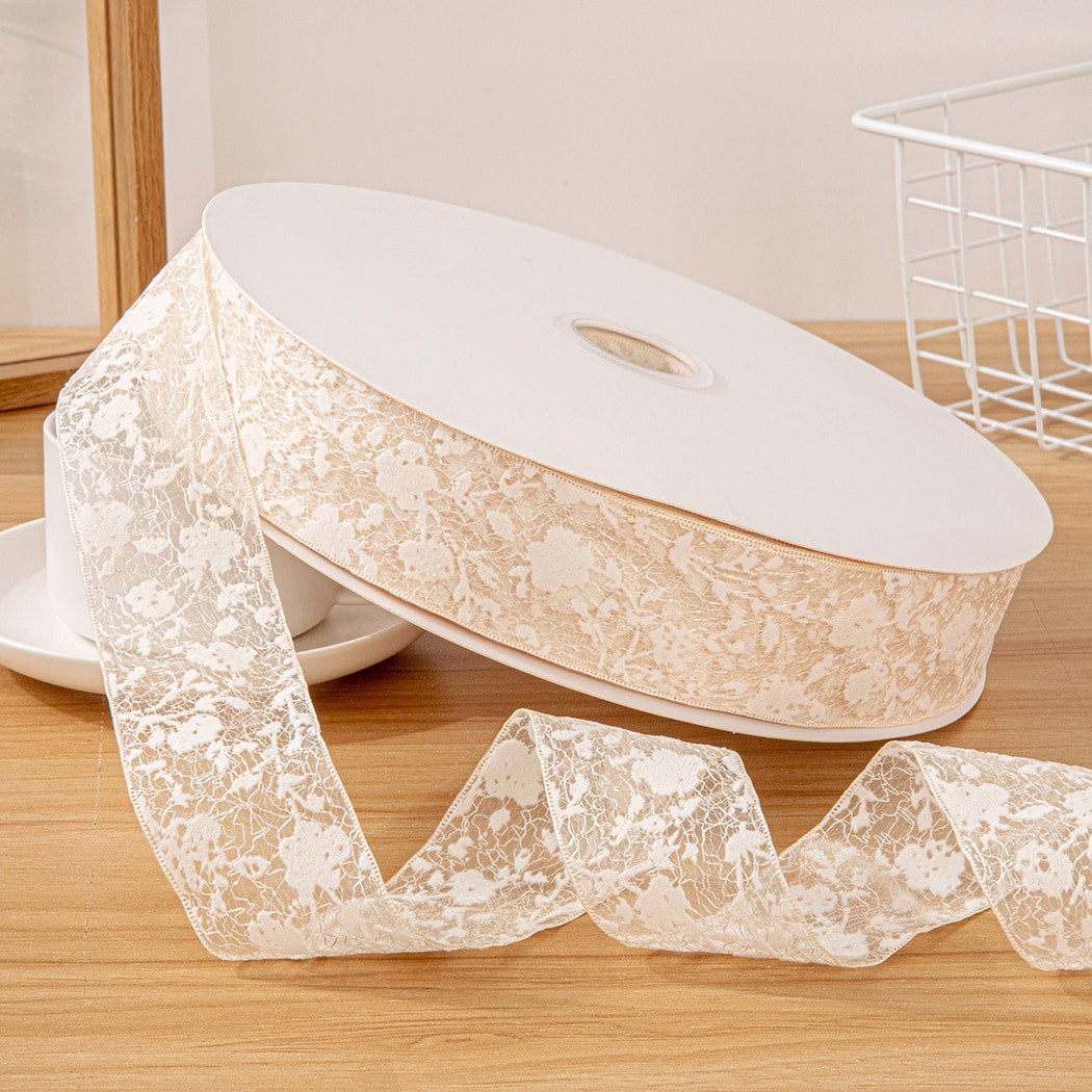 Rivora - DIY Polyester Sheer Lace Ribbon Trim