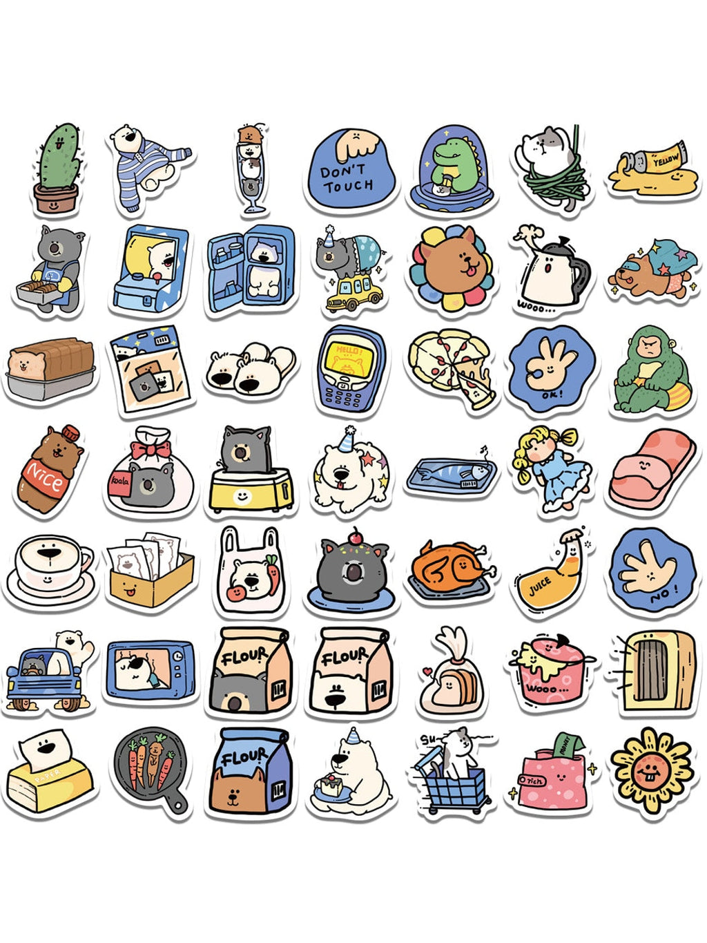 Lunira - Cute Style Animal Themed DIY Adhesive Stickers pack Oria & Co