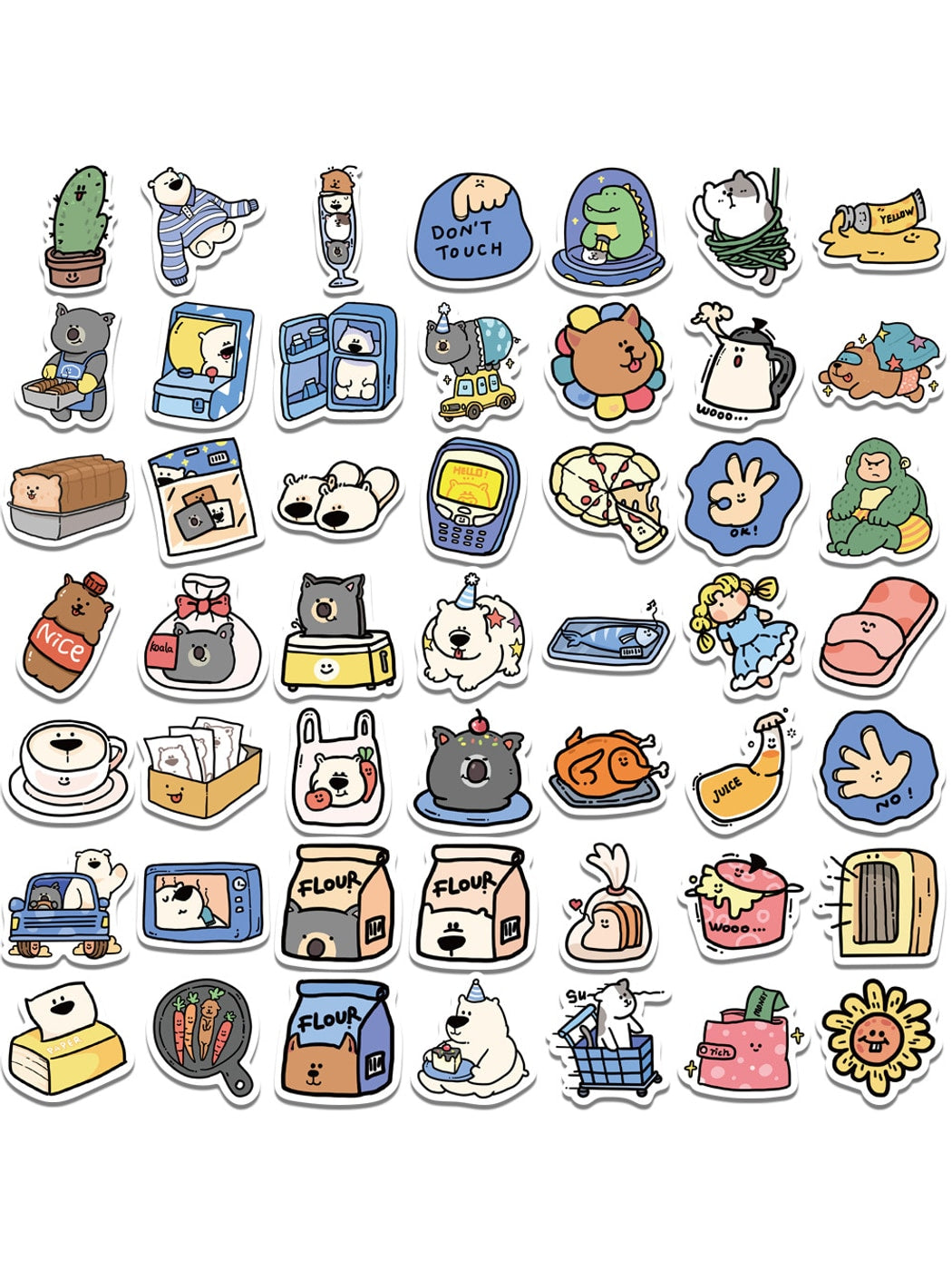 Lunira - Cute Style Animal Themed DIY Adhesive Stickers pack Oria & Co