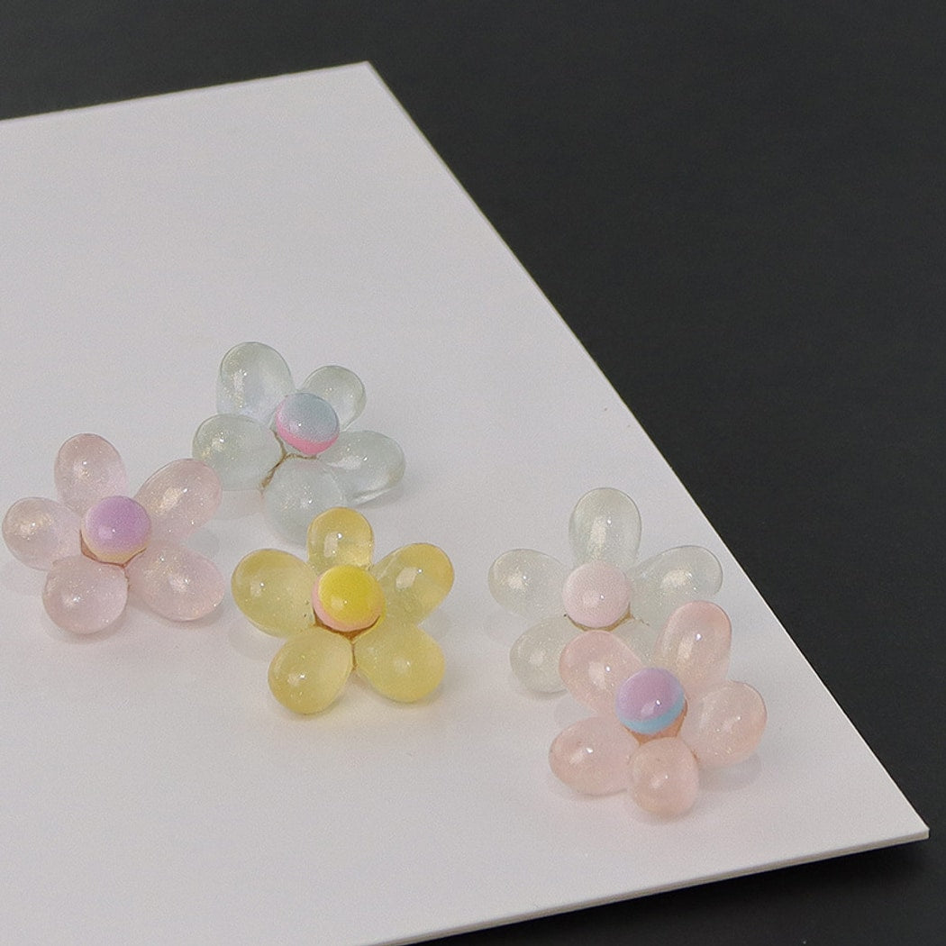 Bunli - 10-Pack DIY Cute Flower Plastic Button